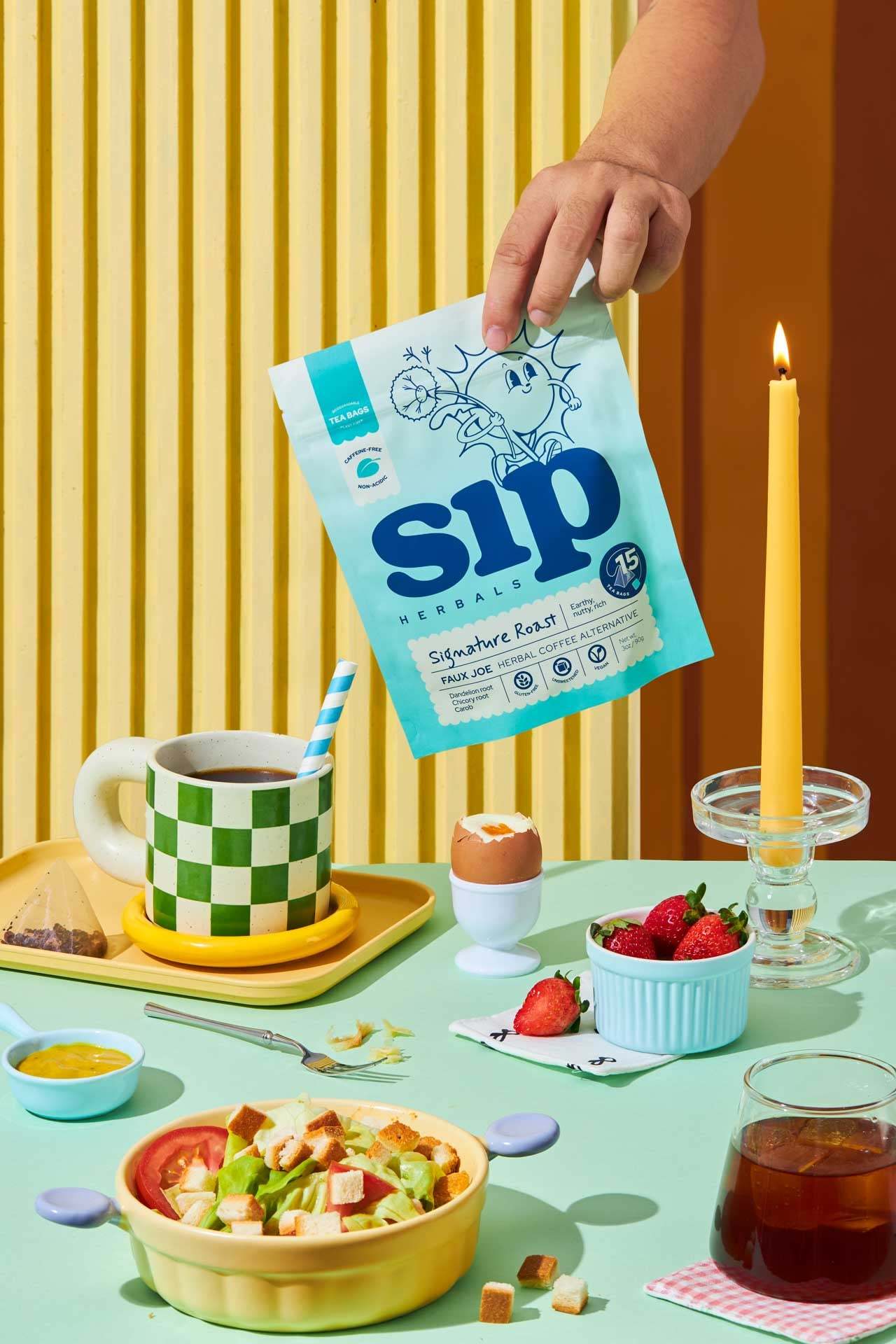 Signature Roast Superfood Coffee Alternative Plastic-Free Tea Bags (15 ct)