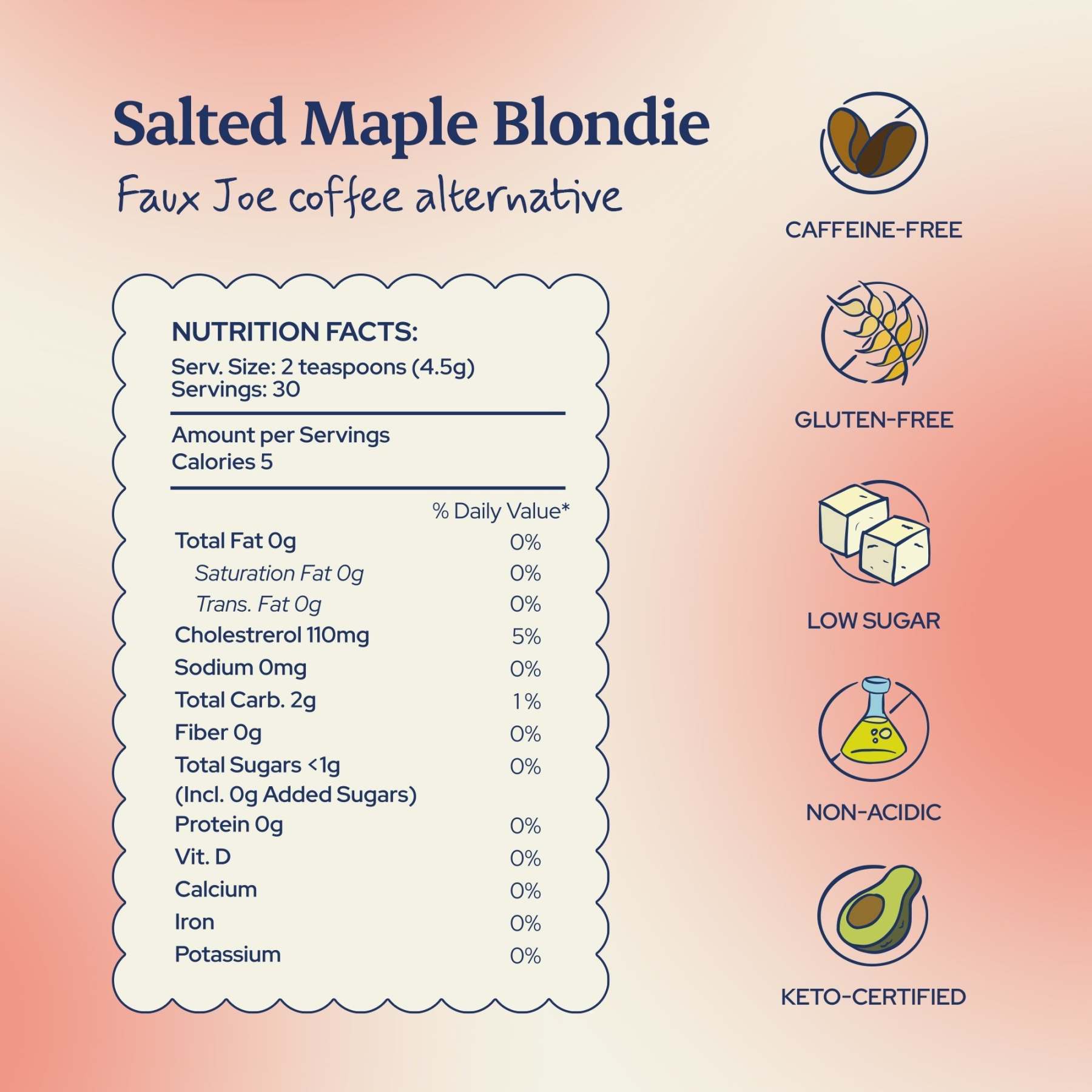 "Salted Maple Blondie" Faux Joe Coffee Alternative - Sip Herbals