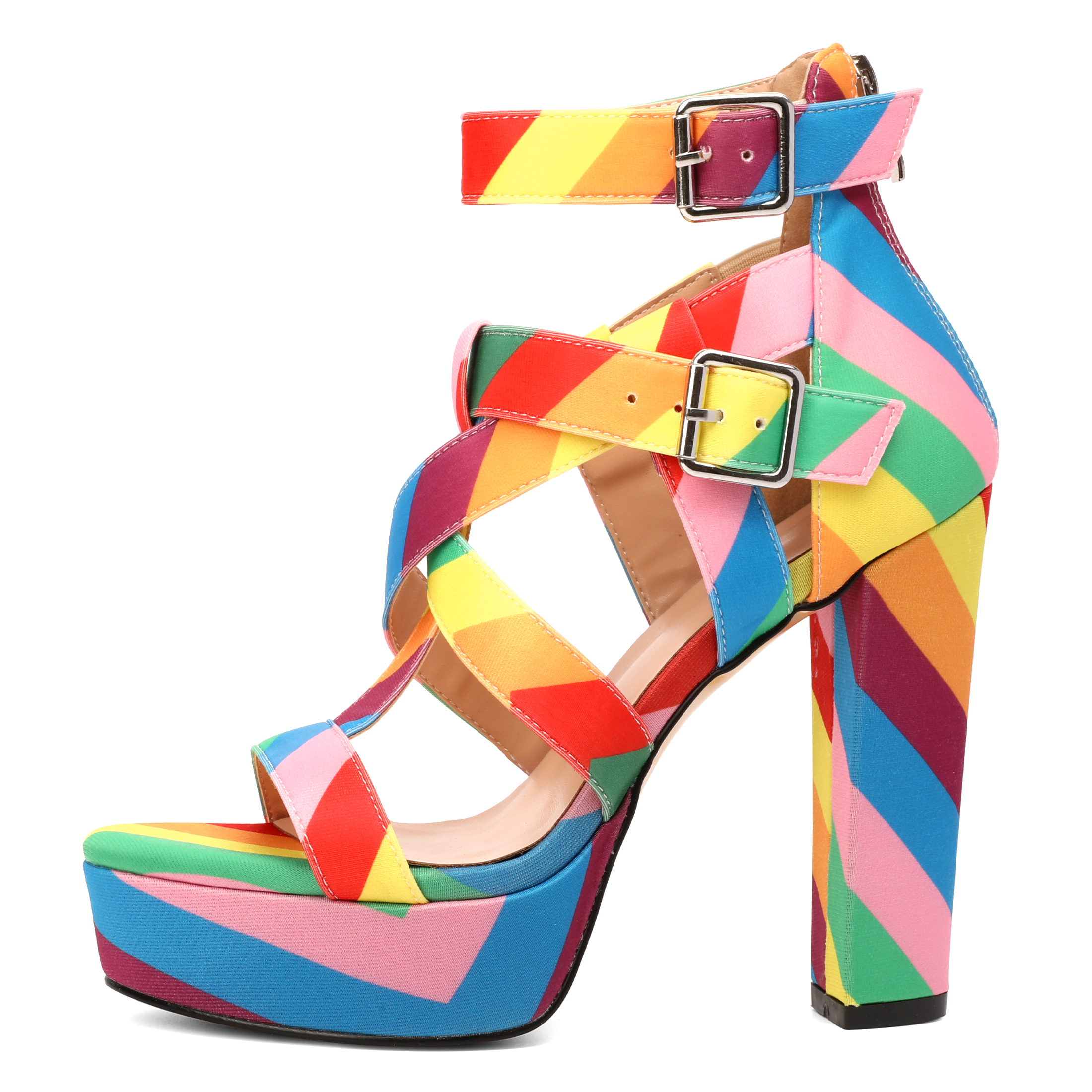 SAMMITOP Platform Gladiator High Heel Sandals