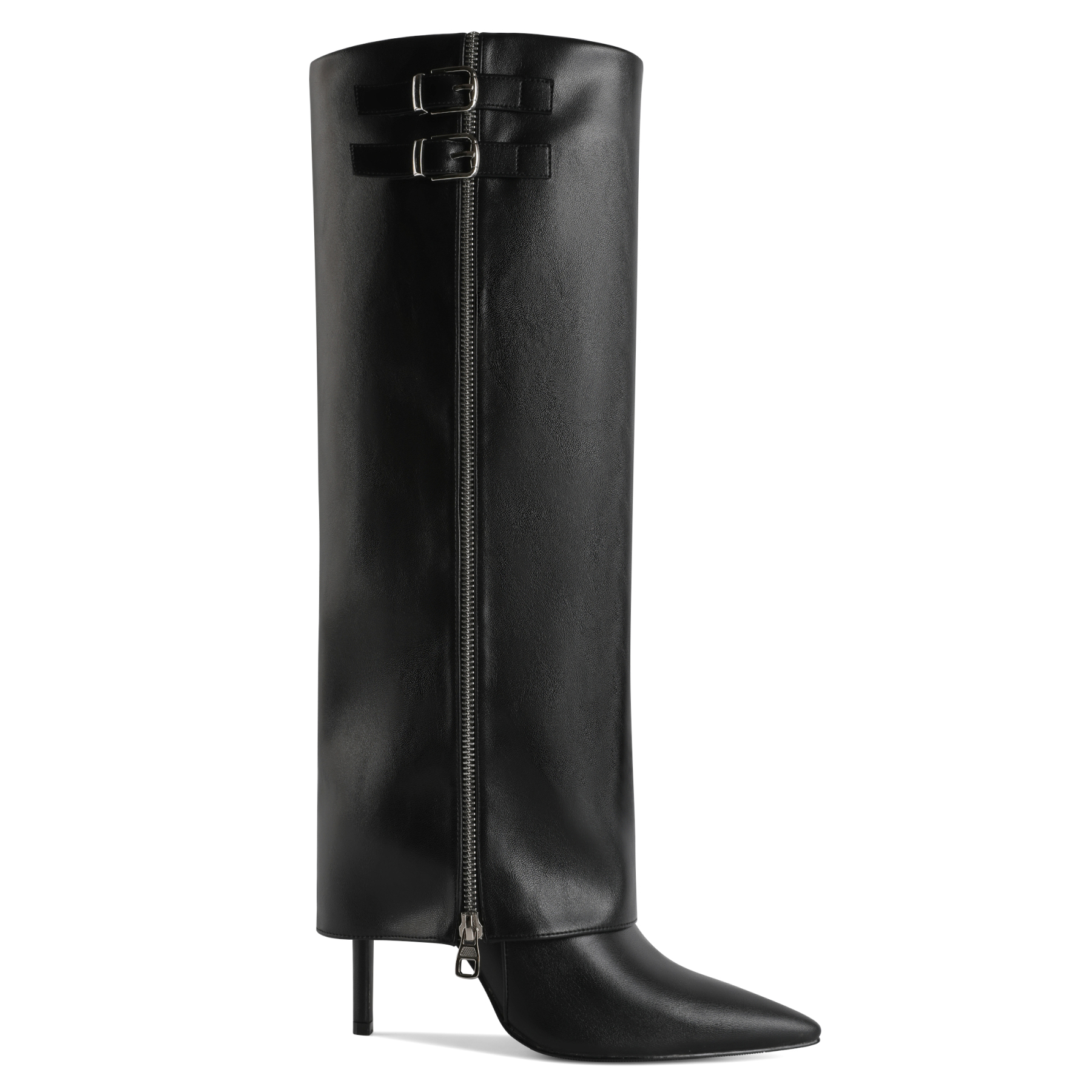 SAMMITOP 3.5 Inch Fold Over Knee High Boots