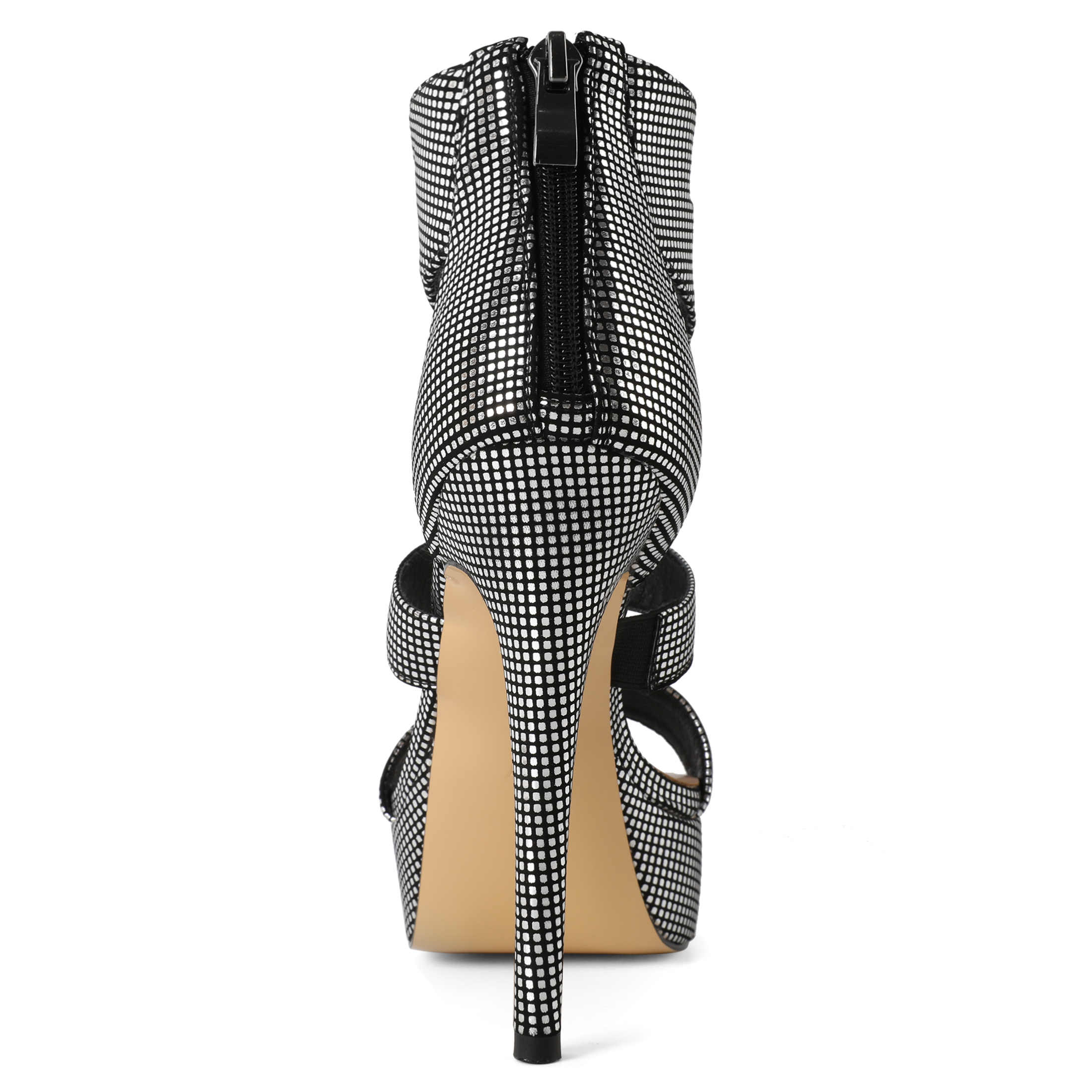 Back view of SAMMITOP strappy stilettos – black