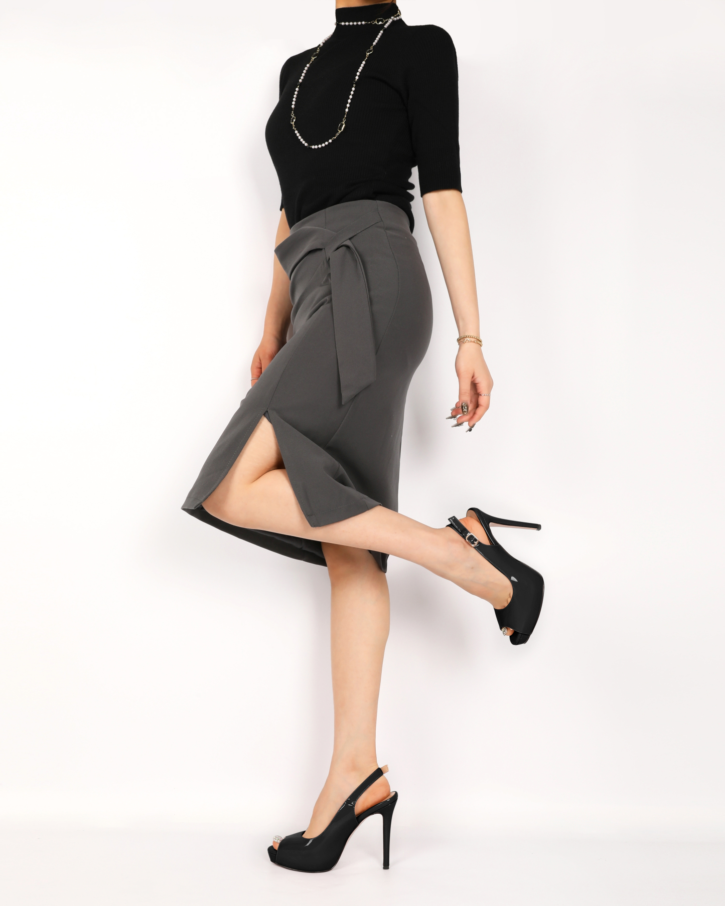 SAMMITOP Women's Peep Toe High Heel Slingback Pumps Platform Party Dress Shoes