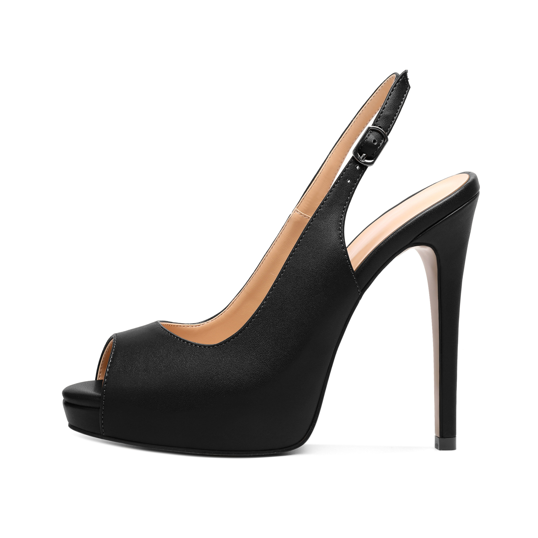 Side View Showing Slim Stiletto Heel and Ankle Strap
