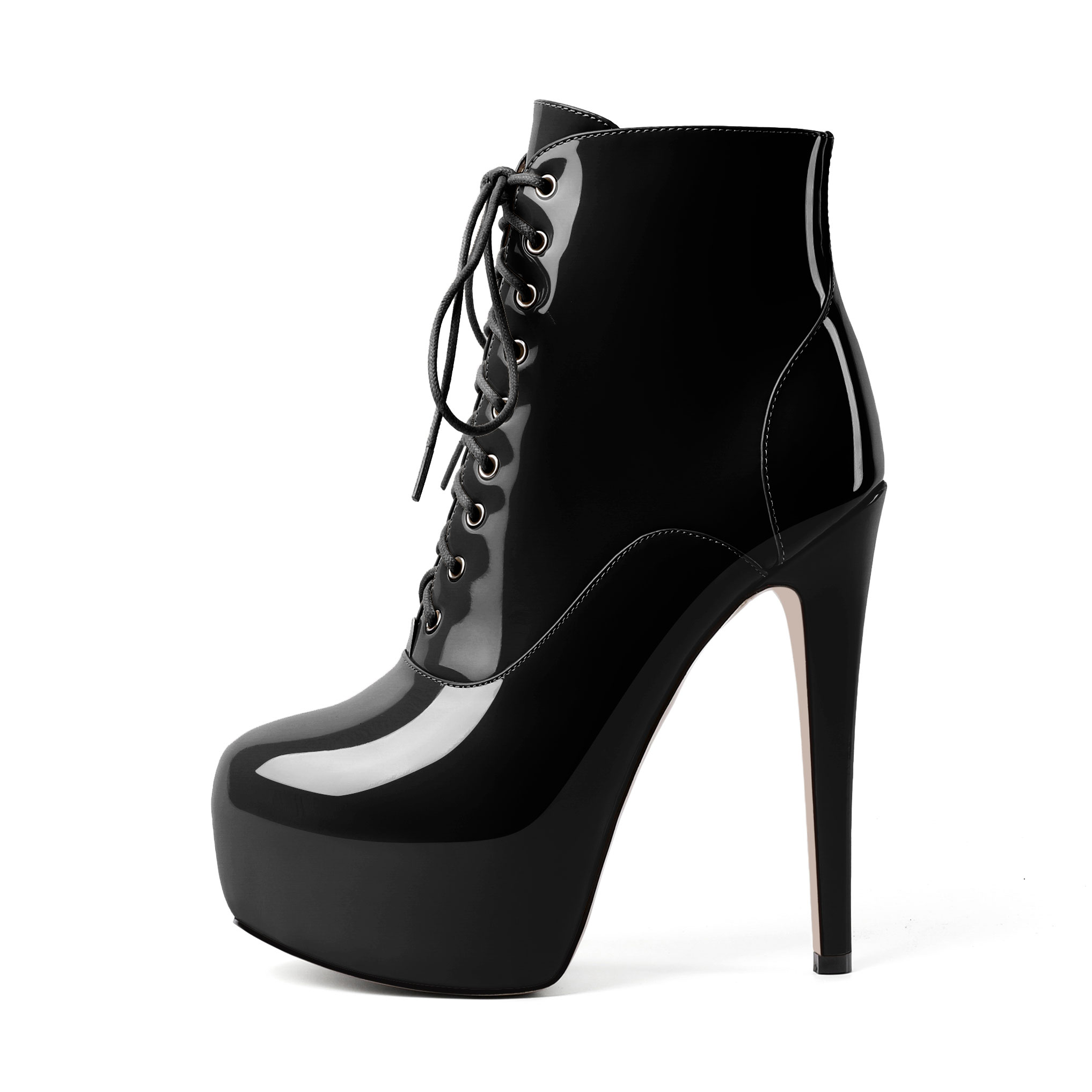 Side view showing the round toe and zipper of SAMMITOP 6.3-inch combat boots