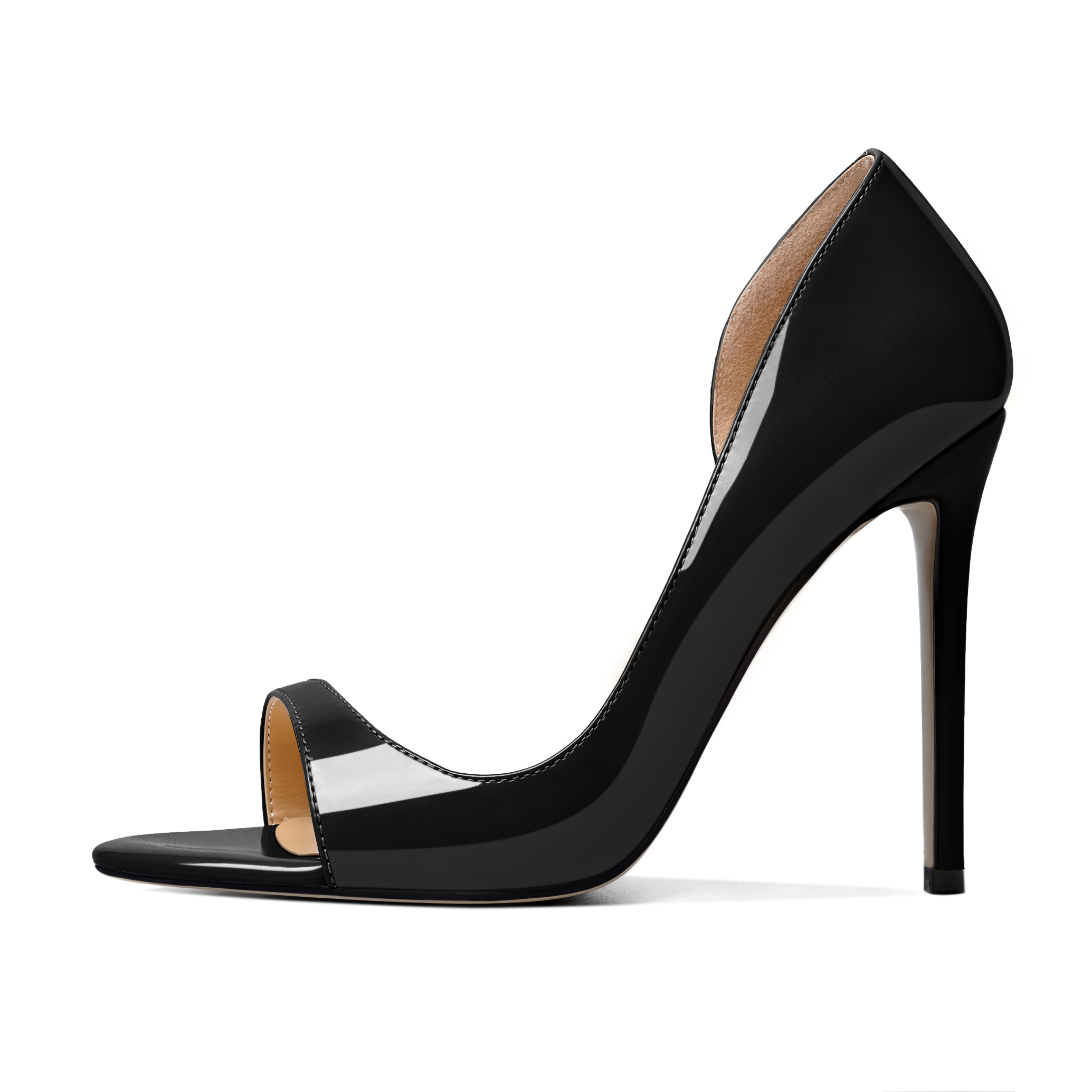 SAMMITOP Side profile showcasing the sleek 10 cm heel and curved side design