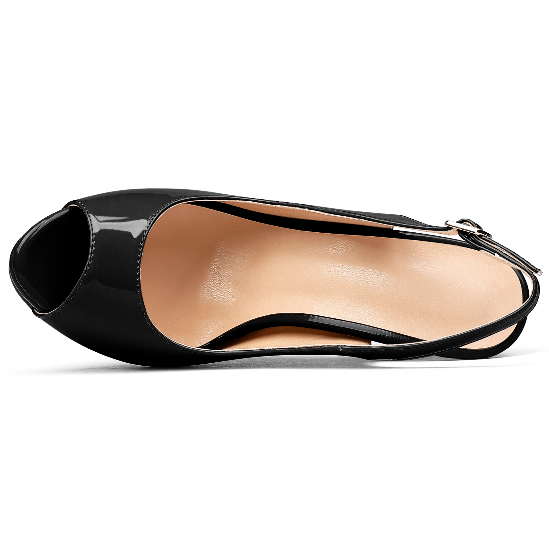 SAMMITOP Women's Peep Toe High Heel Slingback Pumps Platform Party Dress Shoes