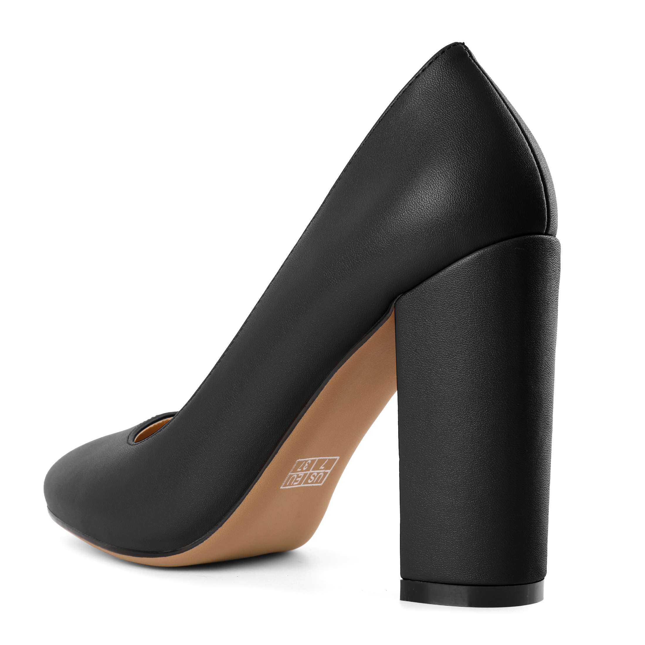 Back view of the heel with slip-on design and stable heel base