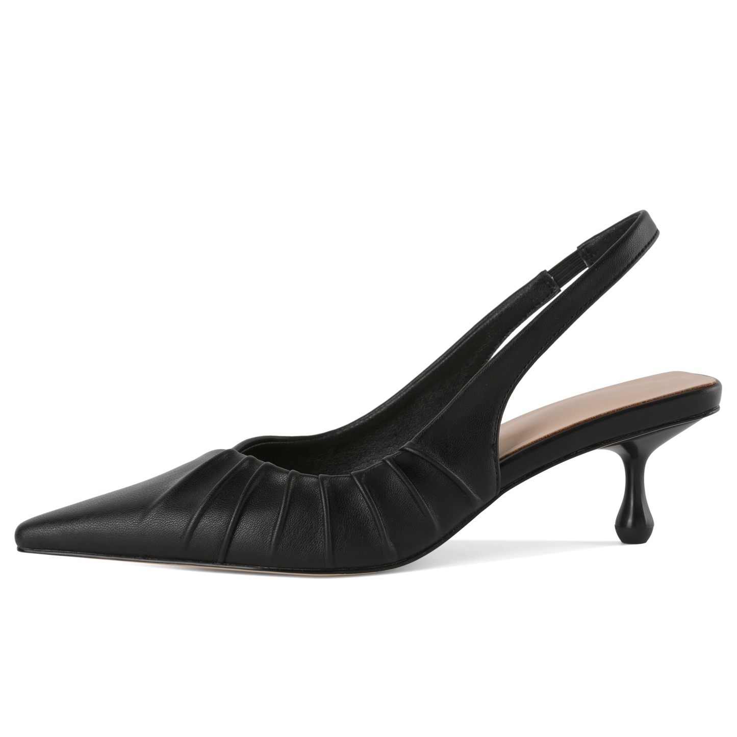 SAMMITOP Side view showing the pointed toe and slingback strap design