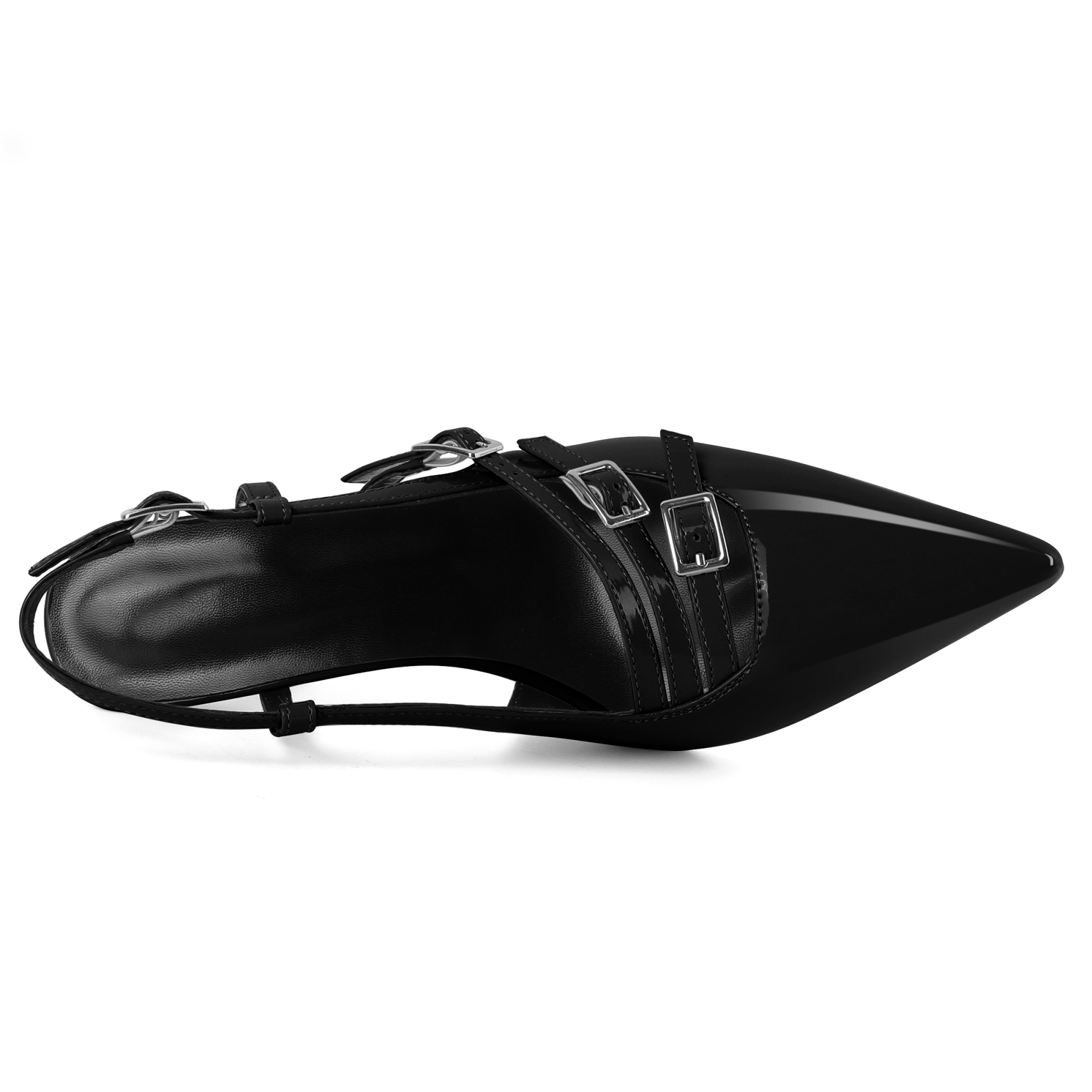 SAMMITOP Top-down image showing toe strap placement and pointed toe shape