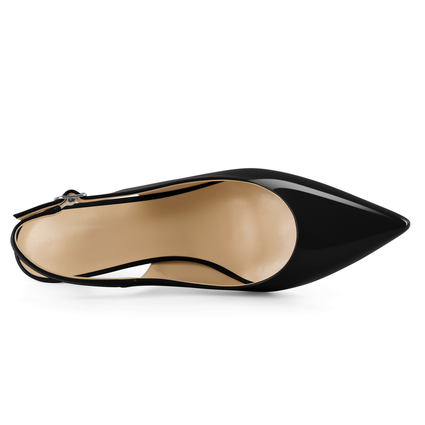 SAMMITOP Slingback Kitten Heels for Women 2.5 Inch Closed Pointed Toe Pumps Wedding Party Beaded Dress Shoes