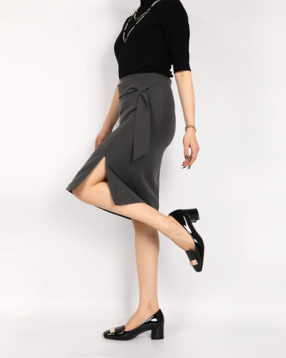 SAMMITOP  Low Block Heels Pumps Square Toe Chunky Heels Slip On 2 Inch 