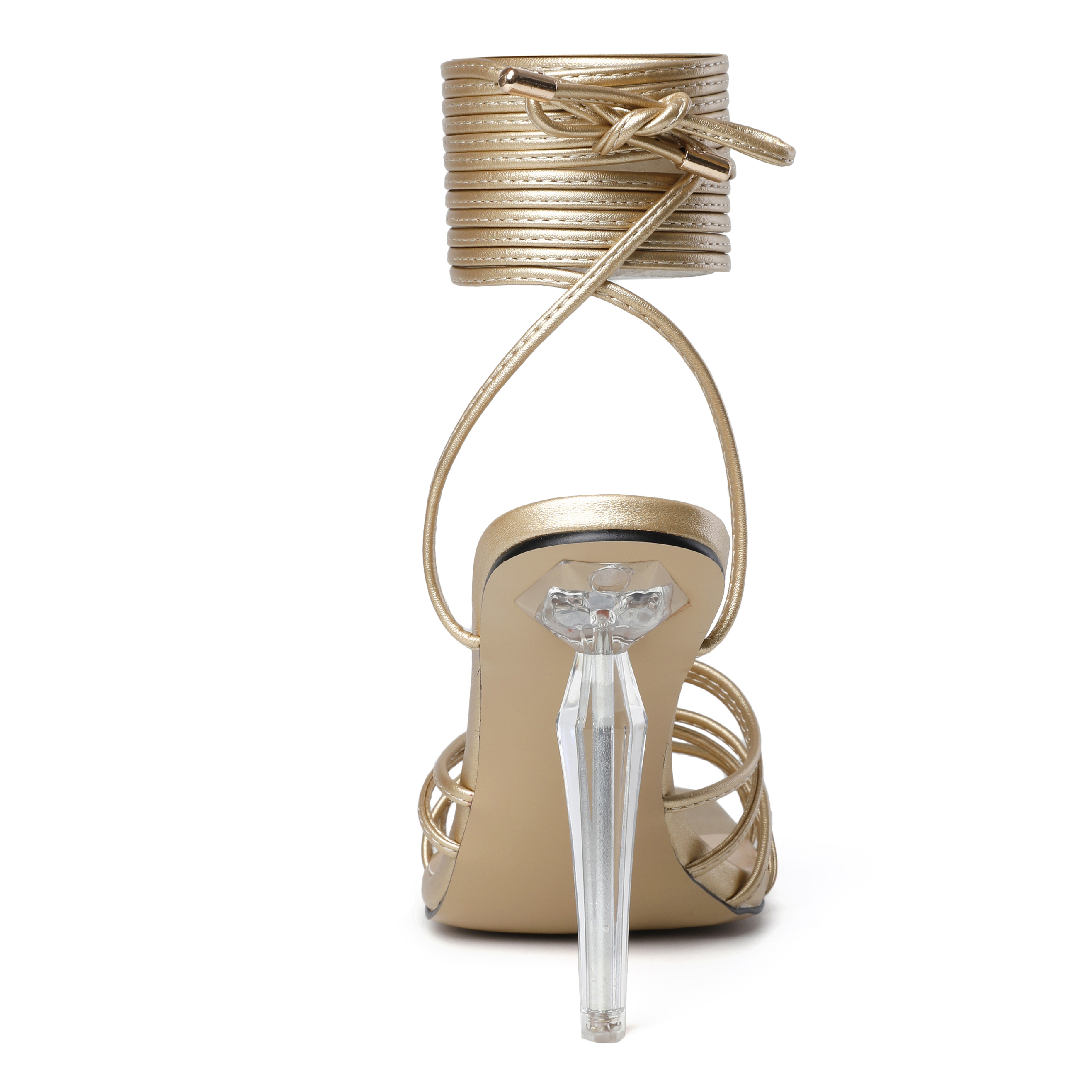 SAMMITOP wrap-up heels – back view showing heel height
