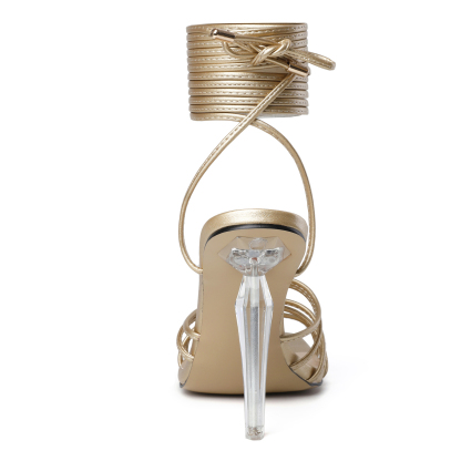 SAMMITOP wrap-up heels – back view showing heel height