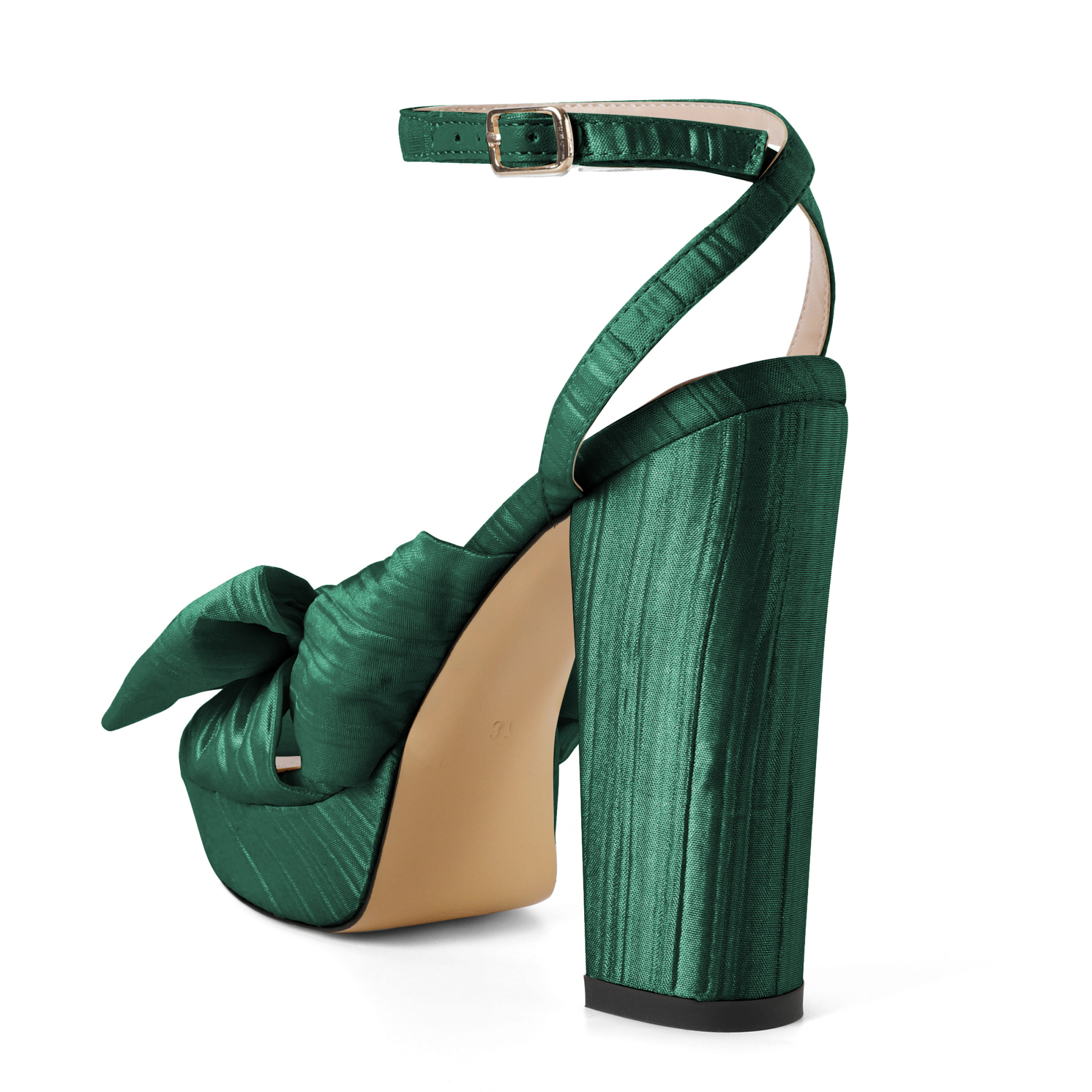 SAMMITOP 5" Bow Platform Chunky Heels Sandals