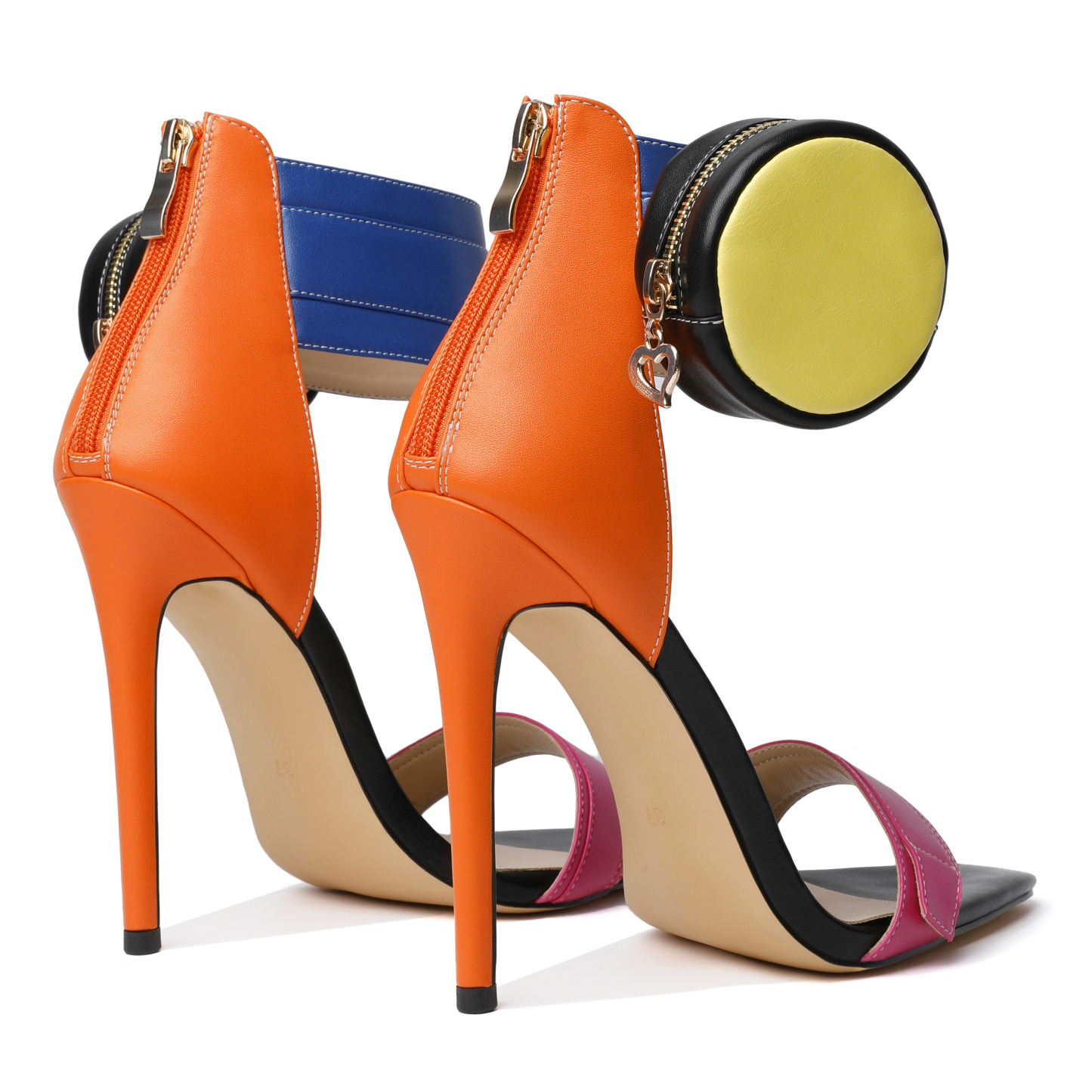 Rear View of 4.7-Inch SAMMITOP Heels with Zipper Back Closure