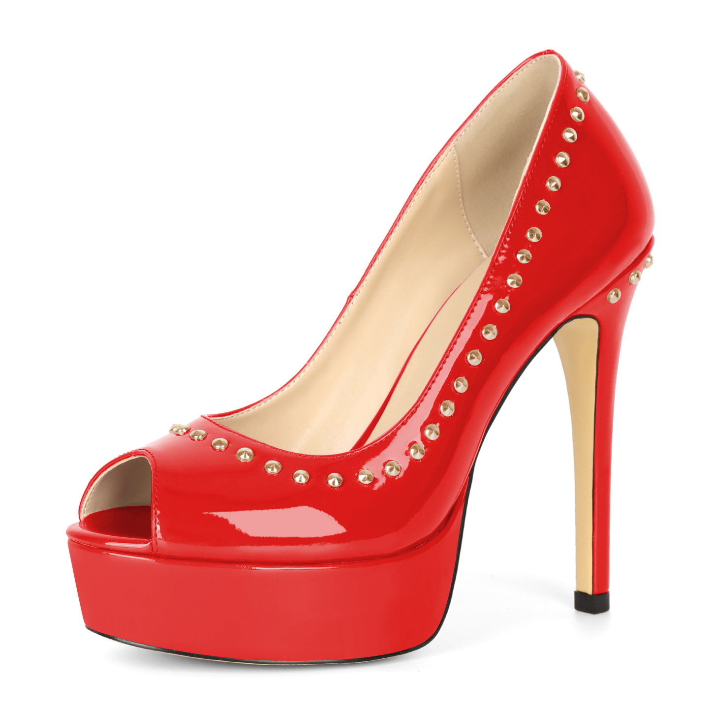 SAMMITOP 4.7 Inch Peep Toe Platform Pumps 