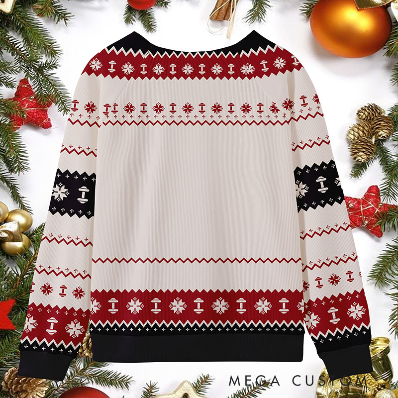 Personalized Fitness Gymer Welcome To The North Swole Ugly Sweater Custom Festive Holiday Sweatshirt Funny Christmas Party Outfit for Gym Lovers