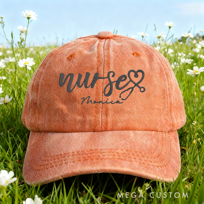 Personalized Caps for Nurse Embroidered Baseball Cap Medical Worker Hat Custom Nurse Gift Nurse Appreciation Hat