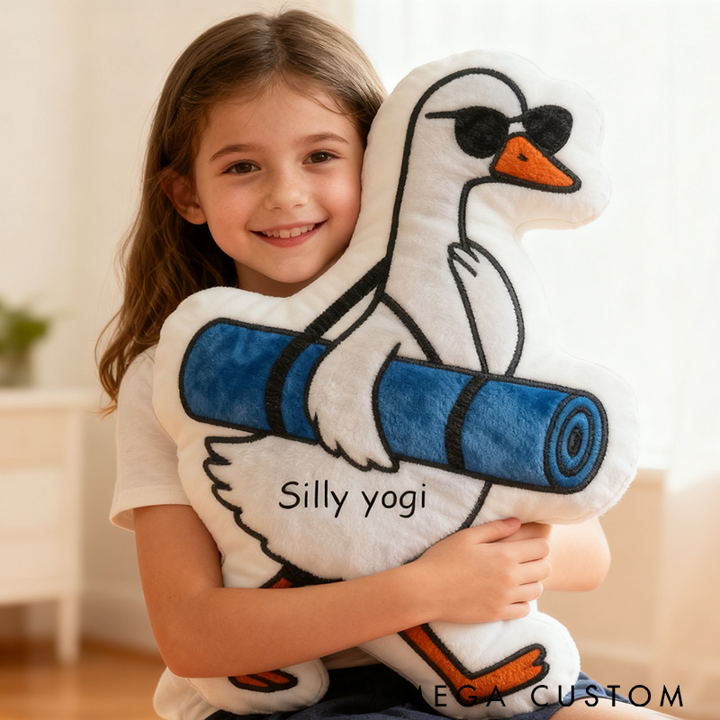 Personalized Goose Yoga Pillow Funny Yoga Pillow Meditation Pillow Funny Yoga Gift Perfect Gift for Yoga Lovers and Home Comfort