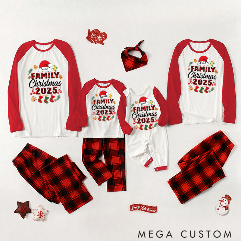 Personalized Funny Reunion Santa Theme Family Christmas Pajamas