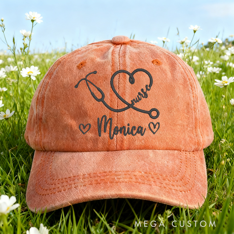 Personalized Caps for Nurse Embroidered Baseball Cap Medical Worker Hat Custom Nurse Gift Nurse Appreciation Hat