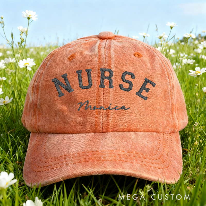 Personalized Caps for Nurse Embroidered Baseball Cap Medical Worker Hat Custom Nurse Gift Nurse Appreciation Hat