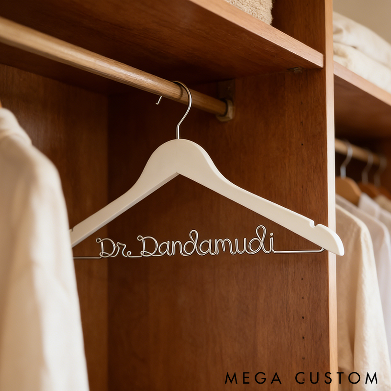 Personalized Wooden Hanger Custom Name Durable and Stylish Perfect for Home Use or Unique Gifts