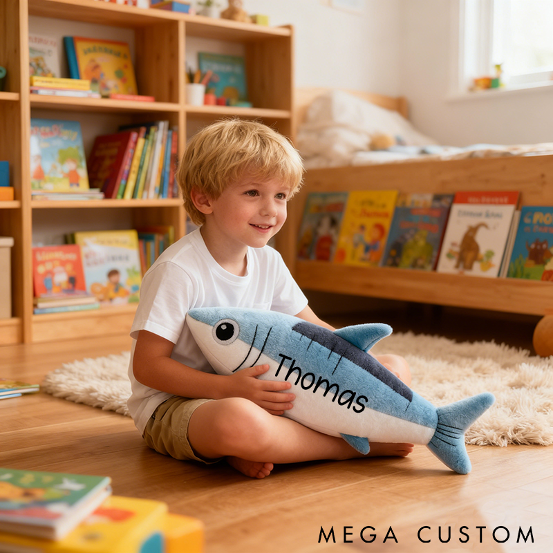 Personalized Fish Pillow Funny Fishing Pillow Name Soft and Fun Design Graphic 3D Print Perfect for Kids Fishing Enthusiasts and Unique Gifts