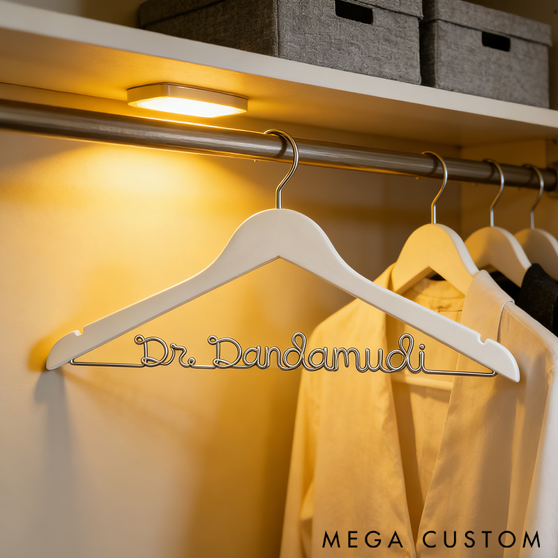 Personalized Wooden Hanger Custom Name Durable and Stylish Perfect for Home Use or Unique Gifts
