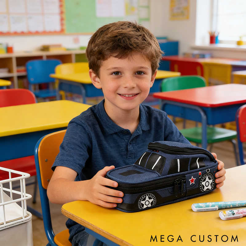 Personalized Car-Shaped Pencil Case for Kids Large Capacity Creative Stationery Organizer Durable Zipper Design Perfect for School and Gifts