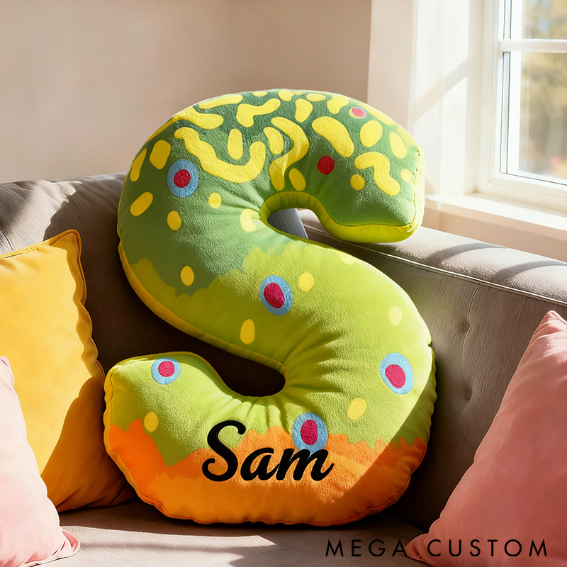 Personalized Brook Trout Letter Pillow Soft and Cozy Fish Design Custom Name Ideal Gift for Fishing Enthusiasts and Home Decor