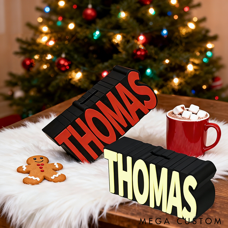 Personalized Name Piggy Bank Custom Letter Design Coin Bank for Kids Fun Money-Saving Gift and Room Decoration