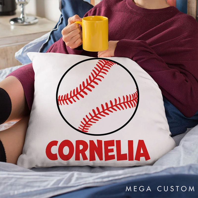 Personalized Sport Throw Pillow with Custom Player Name and Unique Design