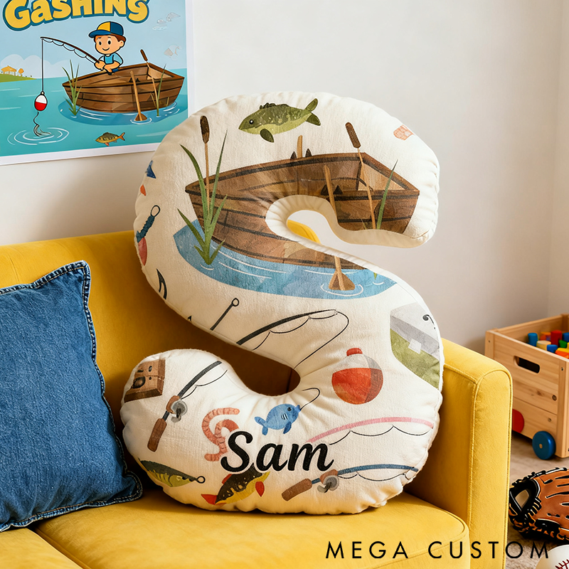 Personalized Fishing Pillow Funny Fishing Pillow Custom Name Graphic 3D Print Ideal Gift for Fishing Enthusiasts Cozy Holiday Decor 