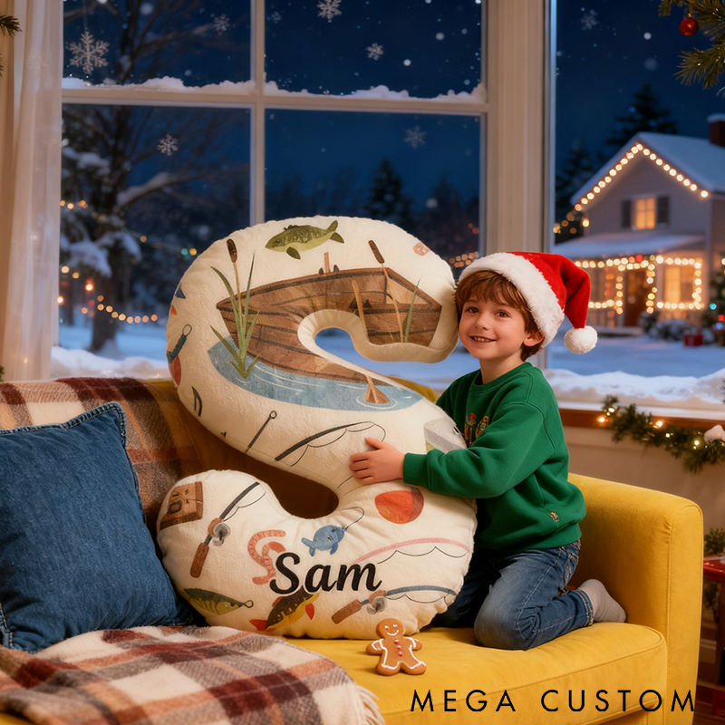 Personalized Fishing Pillow Funny Fishing Pillow Custom Name Graphic 3D Print Ideal Gift for Fishing Enthusiasts Cozy Holiday Decor 