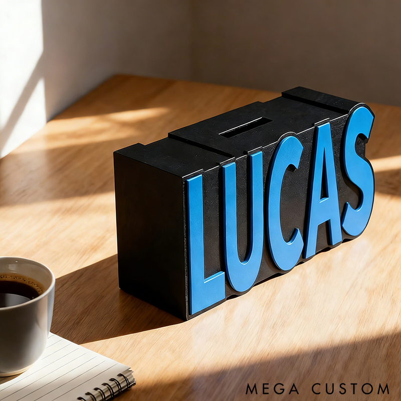 Personalized Name Piggy Bank Custom Letter Design Coin Bank for Kids Fun Money-Saving Gift and Room Decoration