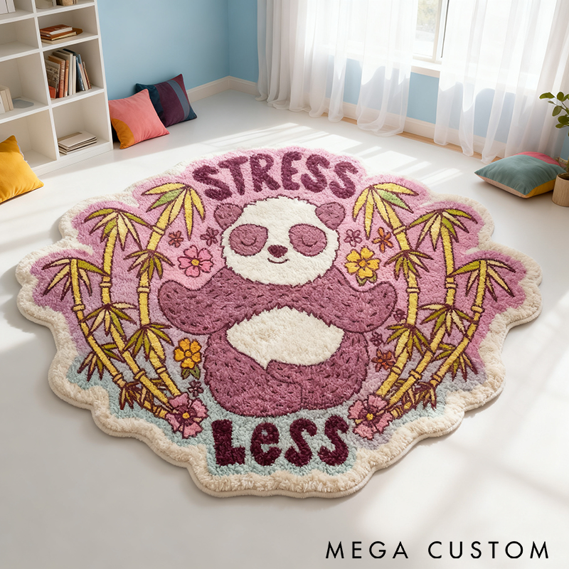 Personalized Yoga Rug Cute Panda Design Soft Carpet for Meditation Yoga and Relaxation Perfect Home Decor for Yoga Lovers
