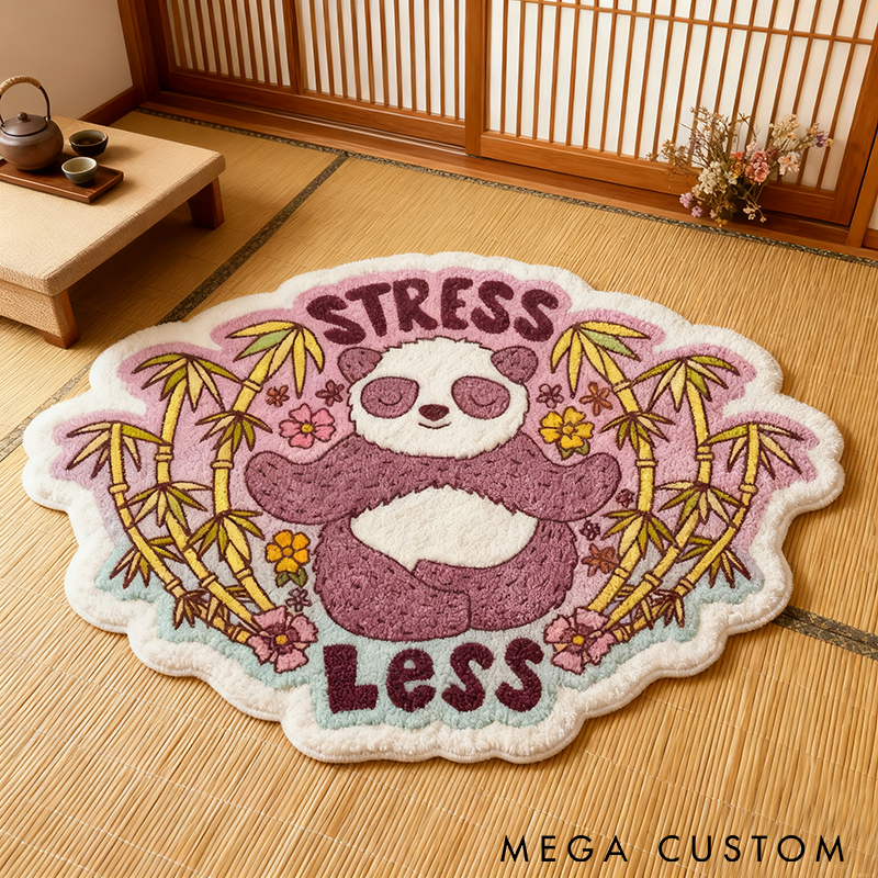 Personalized Yoga Rug Cute Panda Design Soft Carpet for Meditation Yoga and Relaxation Perfect Home Decor for Yoga Lovers