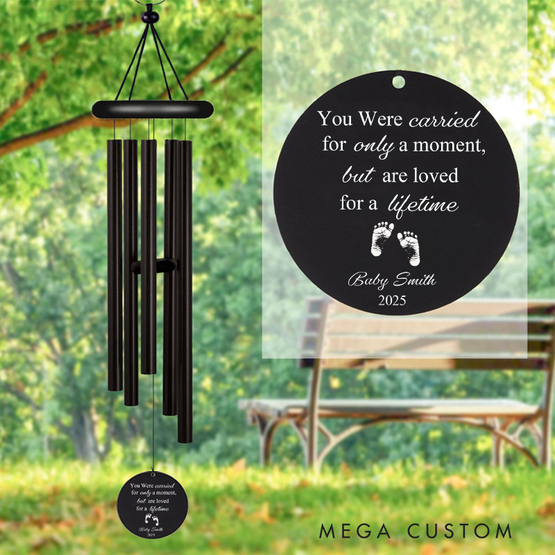 Personalized Miscarriage Wind Chimes You Were Carried For Only A Moment Memorial Wind Chime Baby Loss Miscarriage Keepsake Sympathy Gift