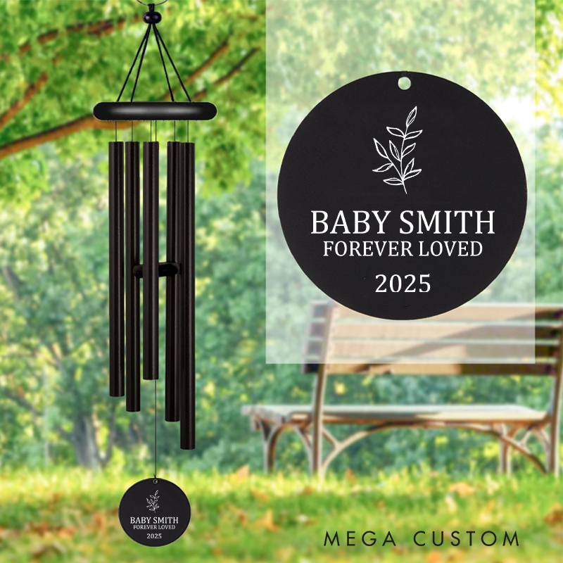 Personalized Baby Memorial Wind Chime Infant Loss Gift Miscarriage Keepsake Baby Loss Memorial Wind Chime Custom In Loving Memory Wind Chime
