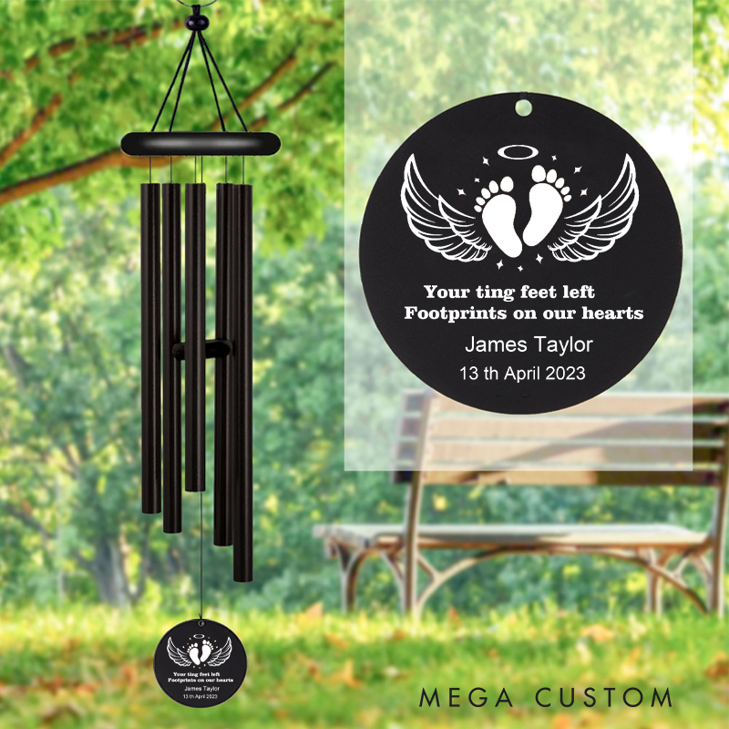 Personalized Baby Memorial Wind Chimes Rattle Custom Baby Memorial Wind Chime with Name Baby Loss Gift Ideal Memorial Gift for Grief Mom