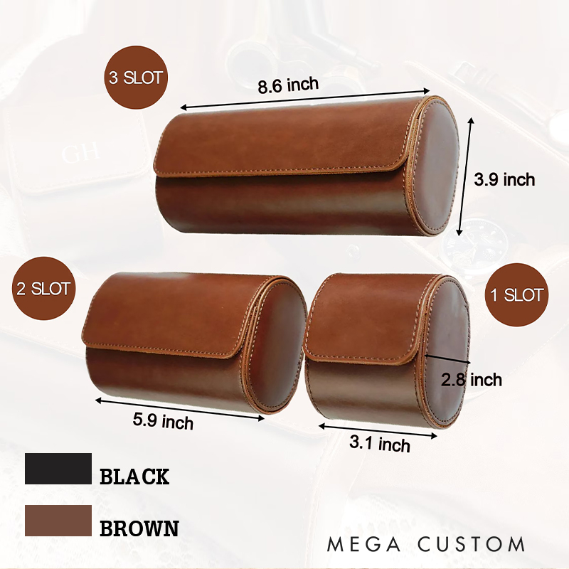 Personalized Gym Lover Gift Workout Lifting Holds Multiple Watches with Style and Protection Featuring a Snap Closure Secure KeepingLeather Watch Box