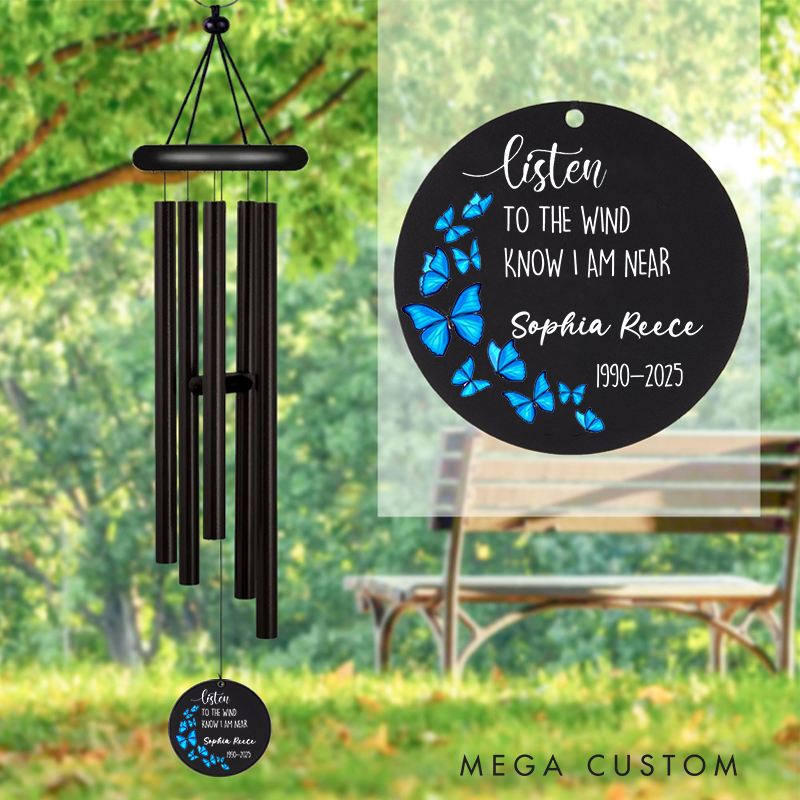 Personalized In Loving Memory Wind Chime Sympathy Wind Chime Remembrance Wind Chime Bereavement Gift Custom Name Wind Chimes