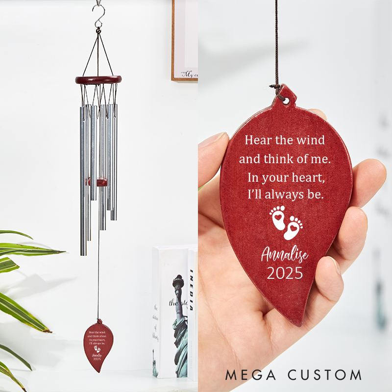 Personalized Miscarriage Wind Chimes for baby Loss Custom Miscarriage Gift for mom Remembrance Infant loss Memorial Keepsake 