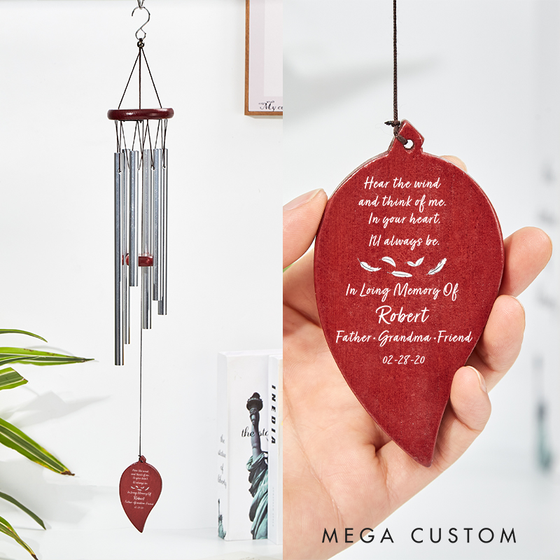 Personalized Wind Chimes for Loss of Loved One Memorial Tribute in Loving Memory of  Wind Chime Remembrance Wind Chime
