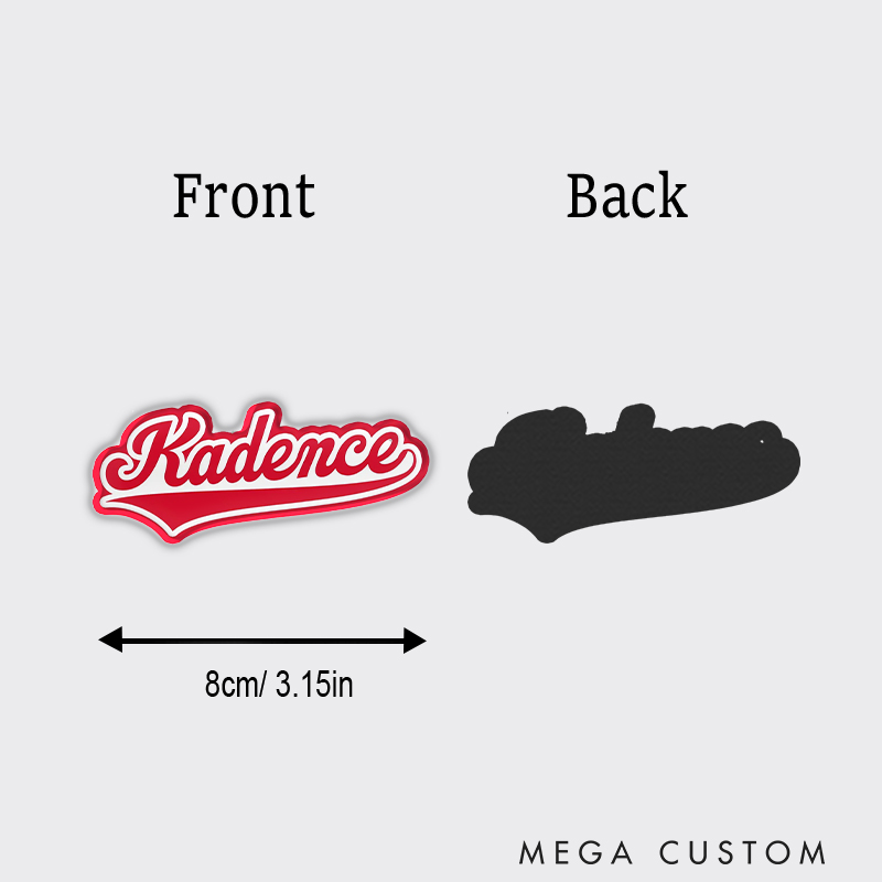 Personalized Custom Name Fridge Magnet with Sleek Baseball-Themed Style  