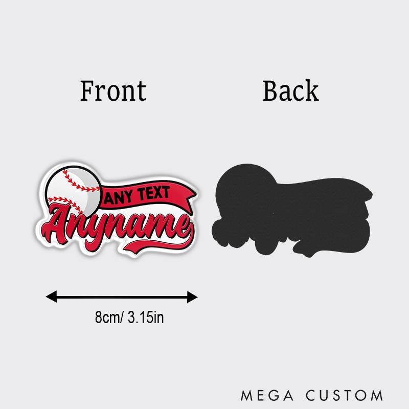 Personalized Custom Name Baseball Fridge Magnet
