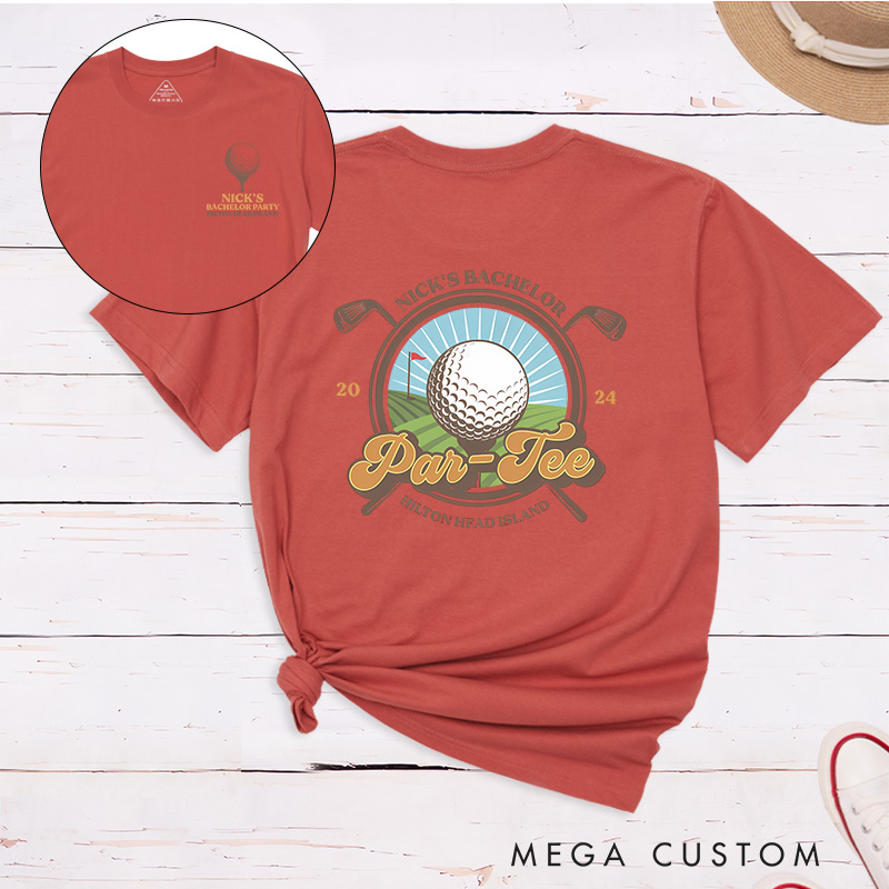 Personalized Golf Trip Bachelor Par Tee T-Shirt Custom Golfing Bachelor Party Unisex Shirt Bachelor Party Shirt