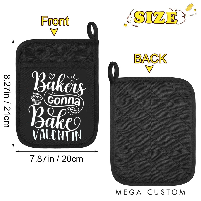 Personalized Bakers Gonna Bake Pot Holders Custom Cupcake Baking Potholder with Name Baking Lovers Gift for Baker Gift Christmas Gift