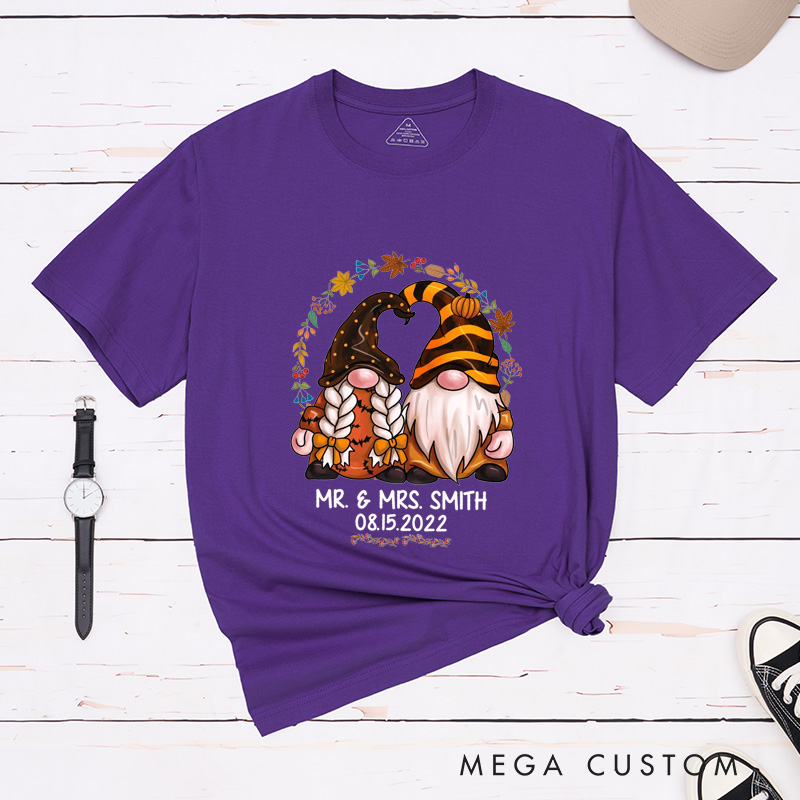 Personalized Mr and Mrs Dwarf Couple Matching Halloween T-Shirt 